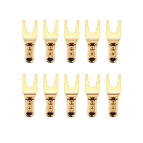 Spade Banana Plug Male Solder Wire Connector Gold Plated Copper Speaker Terminal Fork Spade Plugs Adapter