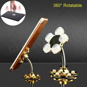 Golden Color 360 Rotatable Magic Mobile Phone Holder Silicone Suction Cup Multi-Angle Vacuum Suction