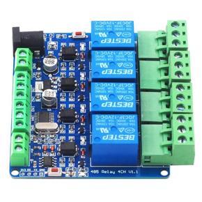 Modbus-Rtu 4 12V Relay Module Switch Input/Output Rs485/Ttl Communication - Modbus-Rtu4