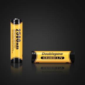 Doublepow Li ion Battery Cell 3.7v 2500mah Lithium ion 18650 rechargeable battery-2piece