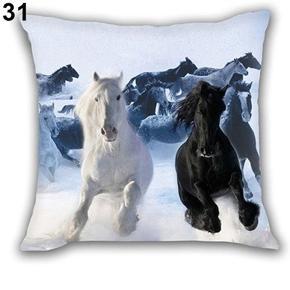 18 inch Watercolor Horse Sofa Cushion Cover Fashion Pillow Case Home Car Decor