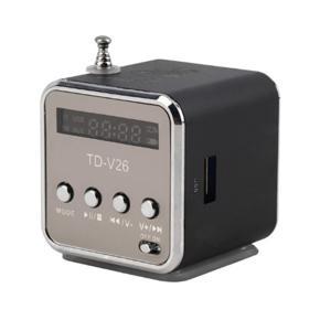 TDV26 Mini Subwoofer Stereo Speaker TF Card FM Radio Music Player with Antenna For Mobile Phone Pc Music Player