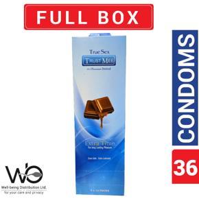 Trust Mee - Premium Dotted Chocolate Flavor Condoms Extra Time For Long Lasting Pleasure - Full Box - 3x12=36pcs