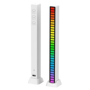 D08-RGB Smart LED Light Bars Car Sound Control Rhythm Light RGB Voice-Activated Music Lights (No Battery)
