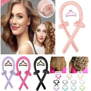 Curly Hair No Heat Curly Hair Products Satin Heatless Hair Curler Silk Headband Overnight Hair Styling Tools boucleur cheveux