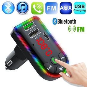 FM Transmitter Bluetooth 5.0 Car MP3 Player Wireless Handsfree Car Kit U Disk/TF Music Player 5V 3.1A With PD Charger (with box)