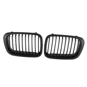 2Pcs Matte Black M-color Front Grille for BMW E46 3 Series 4 Door 1998-2001