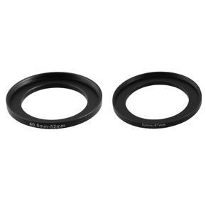 BRADOO- 2 Pcs Replacement Metal Filter Step Up Ring Adapter for Camera 40.5Mm-52Mm & 52Mm-67Mm