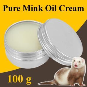 100g Leather Craft DIY Pure Mink Oil Cream For Leather Bag Shoes Maintenance -