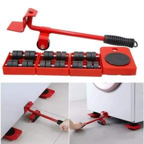 5 Pcs Professional Furniture Transport Lifter tool Set Heavy Stuffs Moving Hand Tools Set Wheel Bar Mover Device
