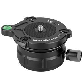 BRADOO LB-60 Tripod Head Leveling Base Level Horizontal Adjustment Platform Speedy Adjustable for All Tripods with 1/4 Thread