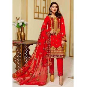 Unstitched Georgette embroidery work Exclusive Designer dress For women