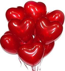 Heart Shaped Balloon-Red-100ps