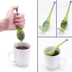 Tea Infuser Loose Tea Leafs Strainer Herbal Spice Silicone Filter Diffuser Green Encounter