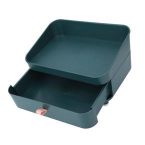 Desktop Storage Box, Large Capacity Countertop Cosmetic Storage Box for Office