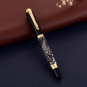 NEW DIKAWEN 891 BROWN AND GOLDEN FOUNTAIN PEN DRAGON CLIP RICH CROP FLOWER BLOOM 4 STYLE FOR CHOICE BUSINESS BEST GIFT