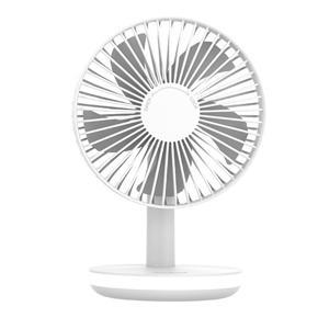 Portable Desktop Air Cooling Fan with LED Light USB Rechargeable Table Mini Air Cooler Fan for Home Office - White