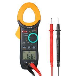 NJTY Digital Clamp Meter 2000 Counts Auto Range Multimeter with NCV Test A-C/DC Voltage A-C Current Portable Handheld Multimeter LCD Diaplay Measuring Resistance Continuity Diode
