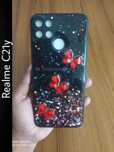 For Realme C21y Soft Silicon Butterfly Case back cover