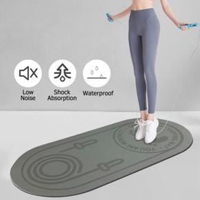 Outtobe Rope Skipping Mat Sound Insulation Shock Absorption Fitness Dance Cushion Silent Yoga Mat Anti-Slip Multi-function Exercise Pad Shock Damping Mat Flooring Durable Cardio Mat