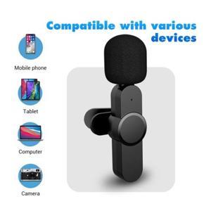 Wireless Lavalier Microphone Portable Audio Video Reco_rding Mini Mic For Facebook Youtube Android Live Broadcast Gaming Phone Microphone