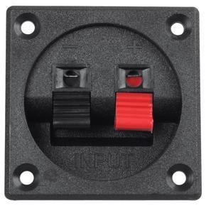 Red Black Push In Type Square Design Speaker Terminal Plate 2Position