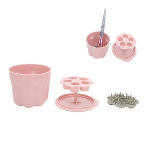 Makeup Brush Cleaning Cup, Safe TPR Makeup Brush Scrubber Bowl Prevent Damage Middle Semicircle for Home Use