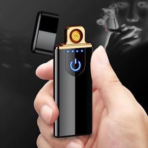 Rechargeable USB lighter charging windproof cigarettes lighter for Man's gift item
