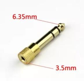 1pcs Jack 6.35mm Male Plug To 3.5mm Female Jack Audio Connector Headphone Amplifier Audio Adapter Microphone AUX 6.3 3.5mm Jack Plug