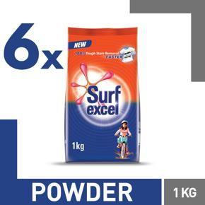 Pack of 6 Surf Excel - 1kg Quick Wash Formula