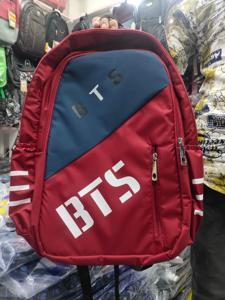 Style BTS Red Color Man and Girls Backpack