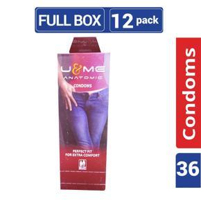 U&Me - Anatomic Condom - Full Box - 3x12=36pcs