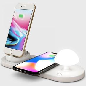 Multifunctional Wireless Charger Fast Charging Night Light- White