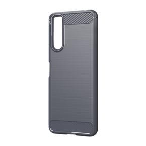 for Sony Xperia5 II Phone Case Silicone Brushed Carbon Fiber Shell