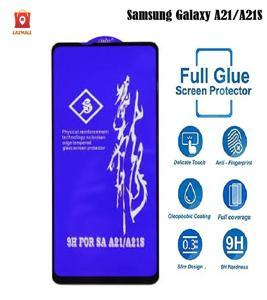 Samsung Galaxy A21S Rinbo Type Tempered Glass Screen Protector (Better than 6D/9D/11D)- Black