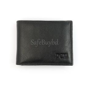 Simple slim wallet 100% leather manybag for men black