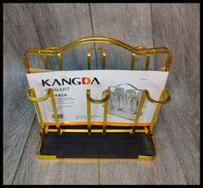 Golden 6pc Glass stand