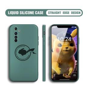 Hontinga for Realme X50 Pro 5G Case Cartoon Pikachu Pokemon Phone Case Liquid Silicone Casing Full Cover Camera Shockproof Protective Case