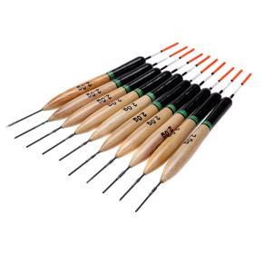 Lixada 10Pcs 2g Fishing Floats Paulownia Wood Fishing Tackle Tools