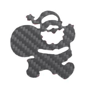 for Car Motorcycle Christmas Decoration Scratchproof Carbon Fiber Sticker Santa Claus Sticker
