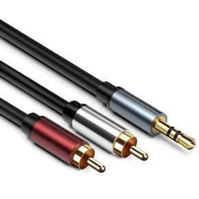 3.5mm Audio Cable Male Plug to RCA Male Gold Plated for Instrument Guitar Mixer Amplifier Bass 5M