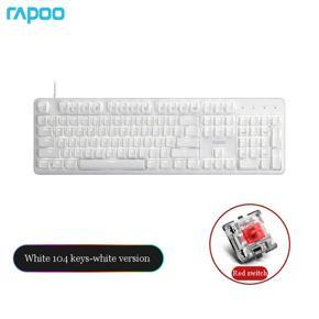 Rapoo MT710 Desktop Mechanical Keyboard 104 Keys Red Switch Full Keys Without Punch