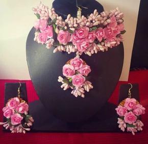 Artificial Flower Bridal / Non Bridal Jewellery Set