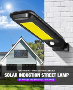 Solar Lights Outdoor 100 COB LED with Lights Reflector and 2 Lighting Modes, Motion Sensor Security Solar Light, IP65 Waterproof Solar Powered for Garden Patio Yard Outdoor