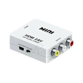 HI Speed Mini HDMI to 3RCA CVBS Composite Video AV Converter Adapter for TV PS3 VHS VCR DVD-Black