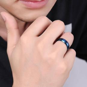 Blue Plated Finger Ring for Men