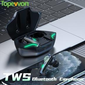 True Wireless Gaming Earphone With Microphone Bluetooth Touch Control Headphone In Ear Earburds Stereo TWS Gamer Headset Black