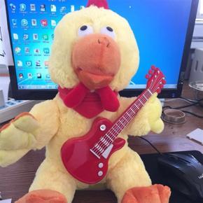 Electric Chicken With Guitar Soft Plush Doll Singing Chicken Toy  Electric Animal Plush Toys