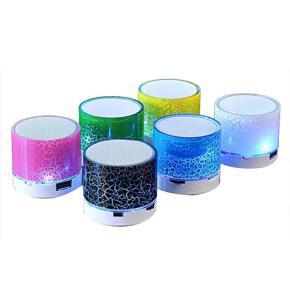 Wireless Mini Bluetooth Speaker Cracks Pattern LED Light Bass Subwoofer Support Micro SD/TF Card/USB