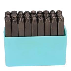 Himeng La 27pcs Metal Letter Stamp Set with Storage Box Strong Impact High Carbon Steel Punch for Jewelry Wood Leatherware